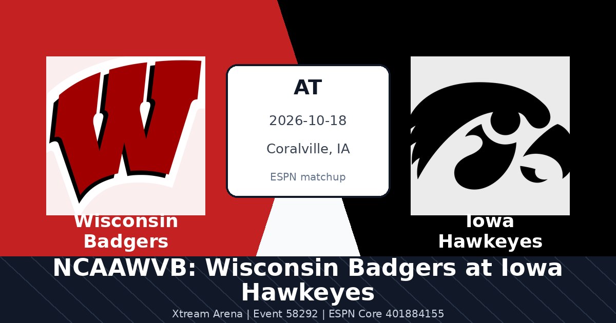 NCAAWVB: Wisconsin Badgers at Iowa Hawkeyes photo in Coralville, IA