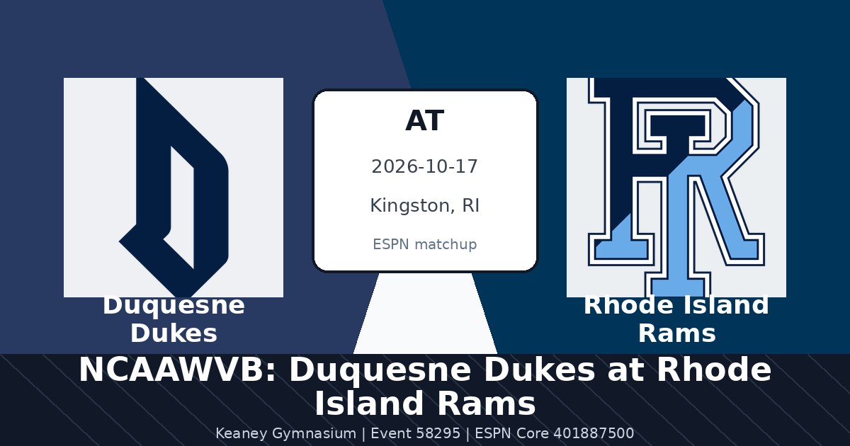 NCAAWVB: Duquesne Dukes at Rhode Island Rams photo in Kingston, RI
