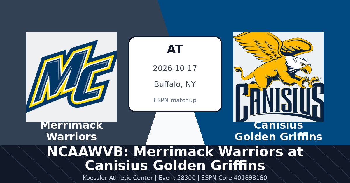 NCAAWVB: Merrimack Warriors at Canisius Golden Griffins photo in Buffalo, NY