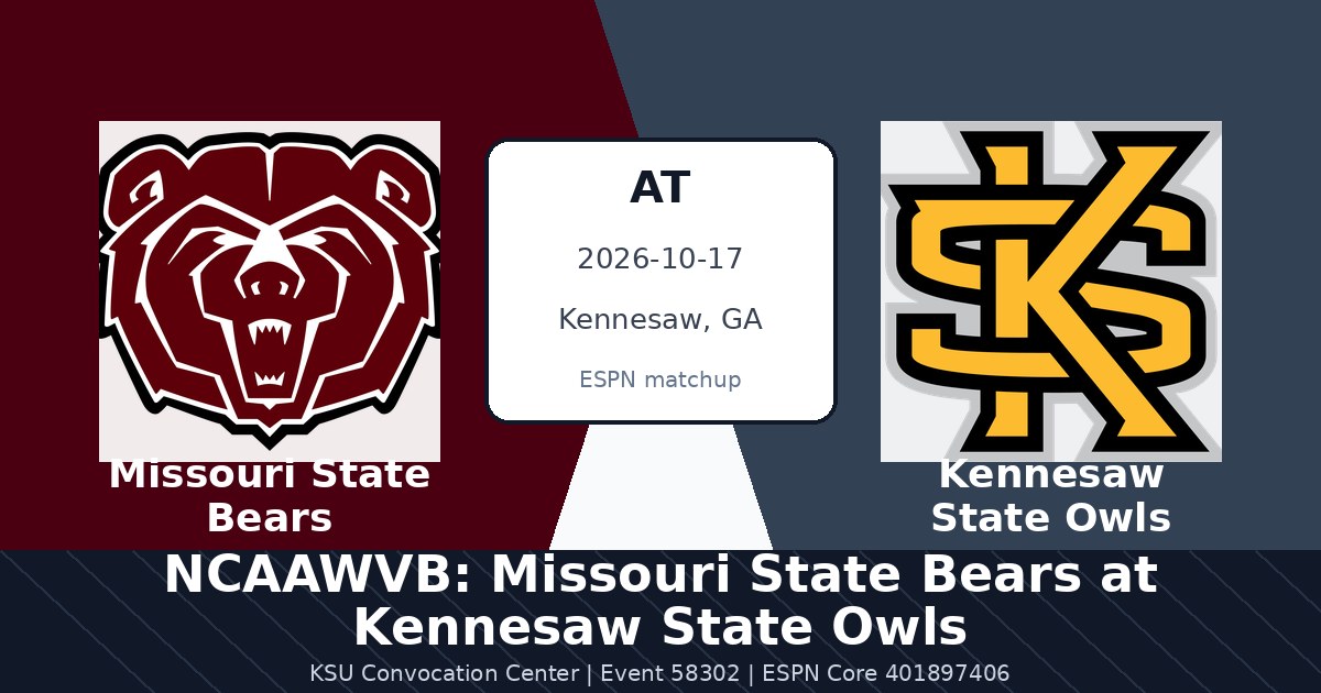 NCAAWVB: Missouri State Bears at Kennesaw State Owls photo in Kennesaw, GA