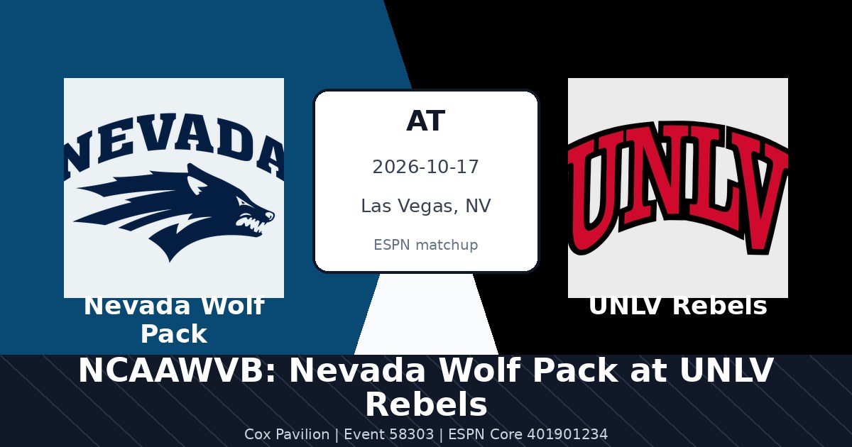 NCAAWVB: Nevada Wolf Pack at UNLV Rebels photo in Las Vegas, NV