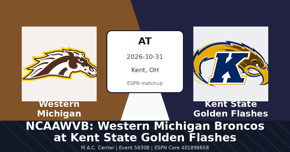 NCAAWVB: Western Michigan Broncos at Kent State Golden Flashes photo in Kent, OH