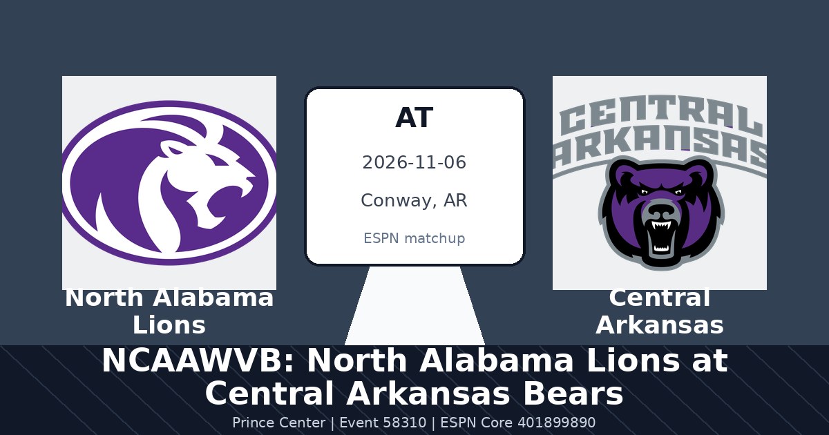 NCAAWVB: North Alabama Lions at Central Arkansas Bears photo in Conway, AR