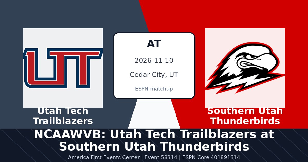 NCAAWVB: Utah Tech Trailblazers at Southern Utah Thunderbirds photo in Cedar City, UT