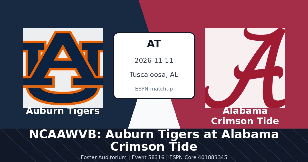 NCAAWVB: Auburn Tigers at Alabama Crimson Tide photo in Tuscaloosa, AL