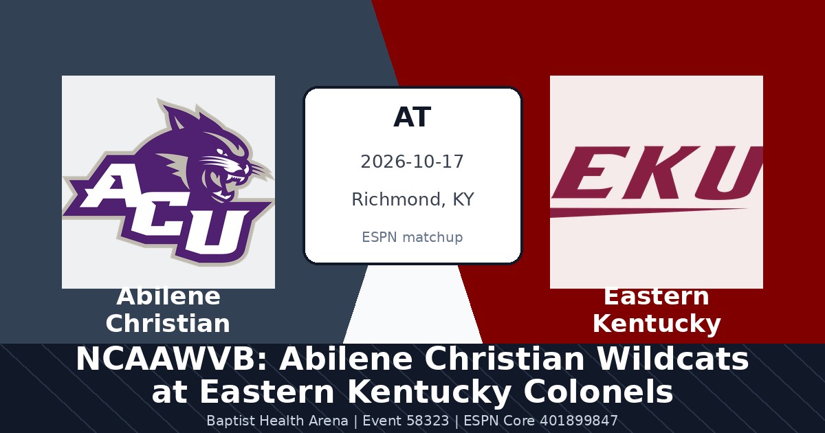 NCAAWVB: Abilene Christian Wildcats at Eastern Kentucky Colonels photo in Richmond, KY
