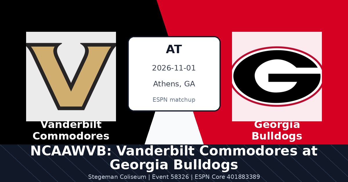 NCAAWVB: Vanderbilt Commodores at Georgia Bulldogs photo in Athens, GA