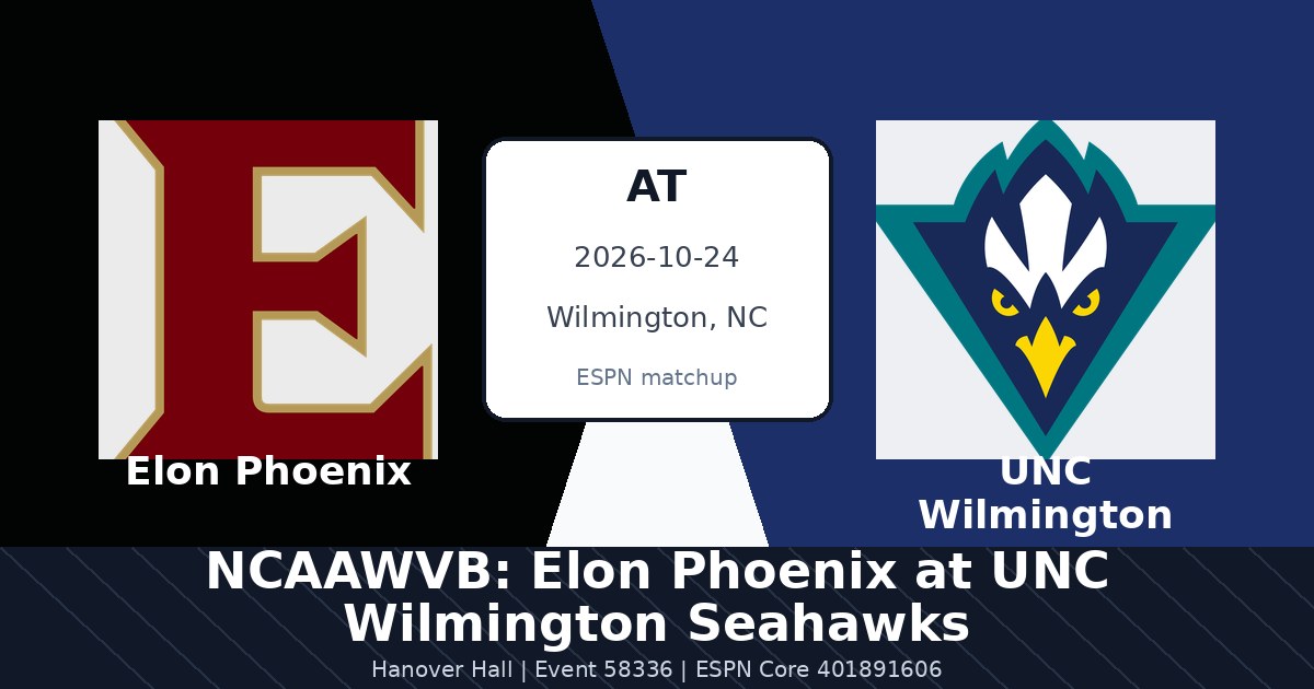NCAAWVB: Elon Phoenix at UNC Wilmington Seahawks photo in Wilmington, NC