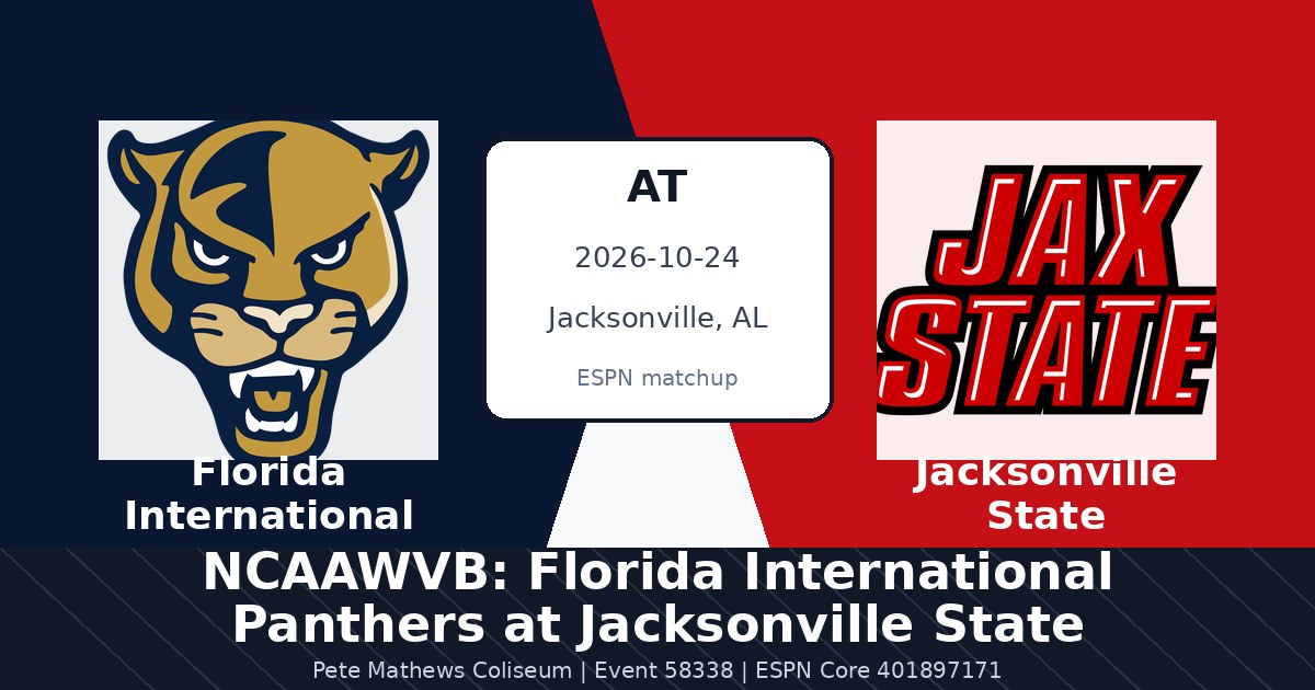 NCAAWVB: Florida International Panthers at Jacksonville State Gamecocks photo in Jacksonville, AL