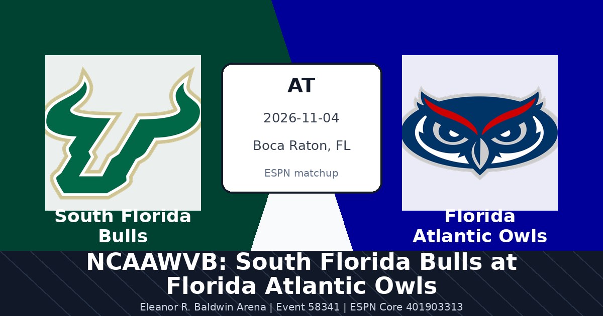 NCAAWVB: South Florida Bulls at Florida Atlantic Owls photo in Boca Raton, FL