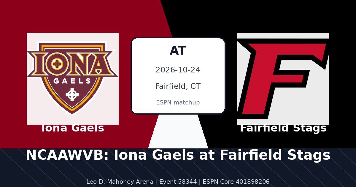 NCAAWVB: Iona Gaels at Fairfield Stags photo in Fairfield, CT