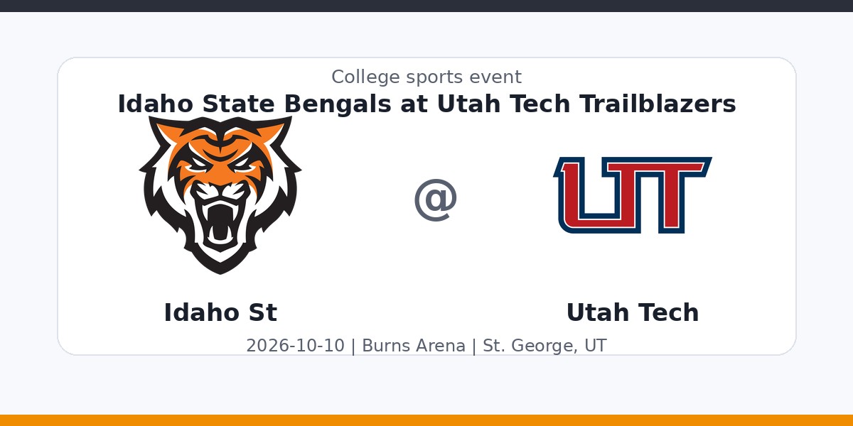 NCAAWVB: Idaho State Bengals at Utah Tech Trailblazers photo in St. George, UT