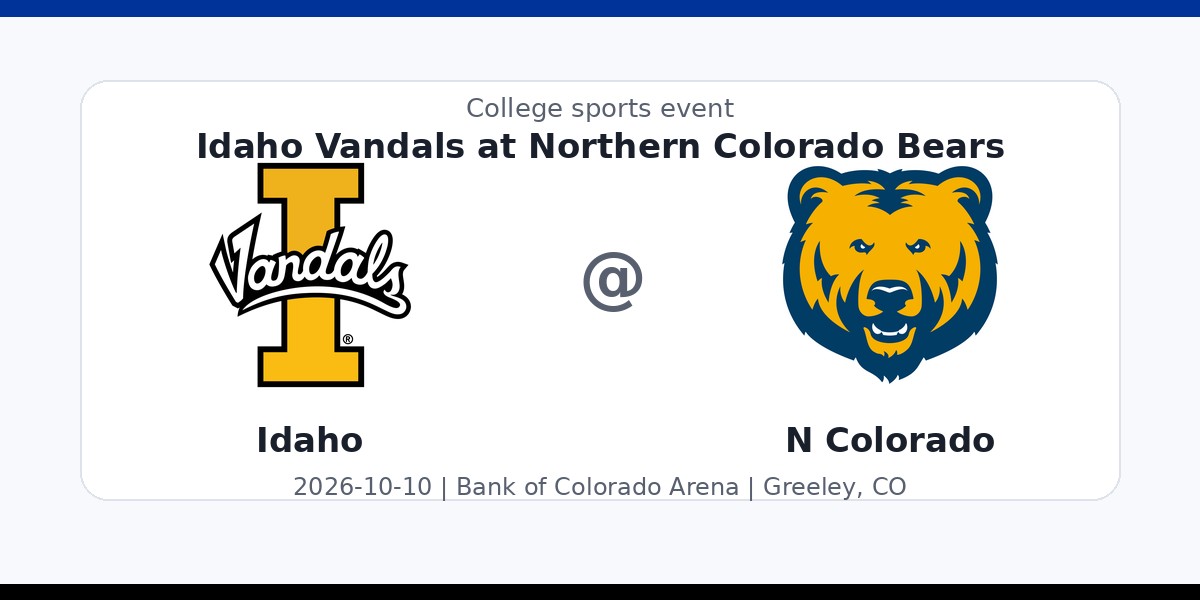 NCAAWVB: Idaho Vandals at Northern Colorado Bears photo in Greeley, CO