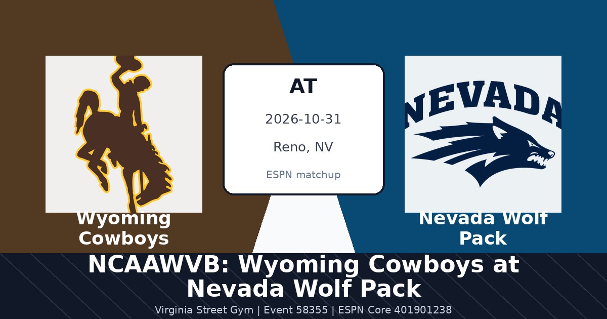 NCAAWVB: Wyoming Cowboys at Nevada Wolf Pack photo in Reno, NV