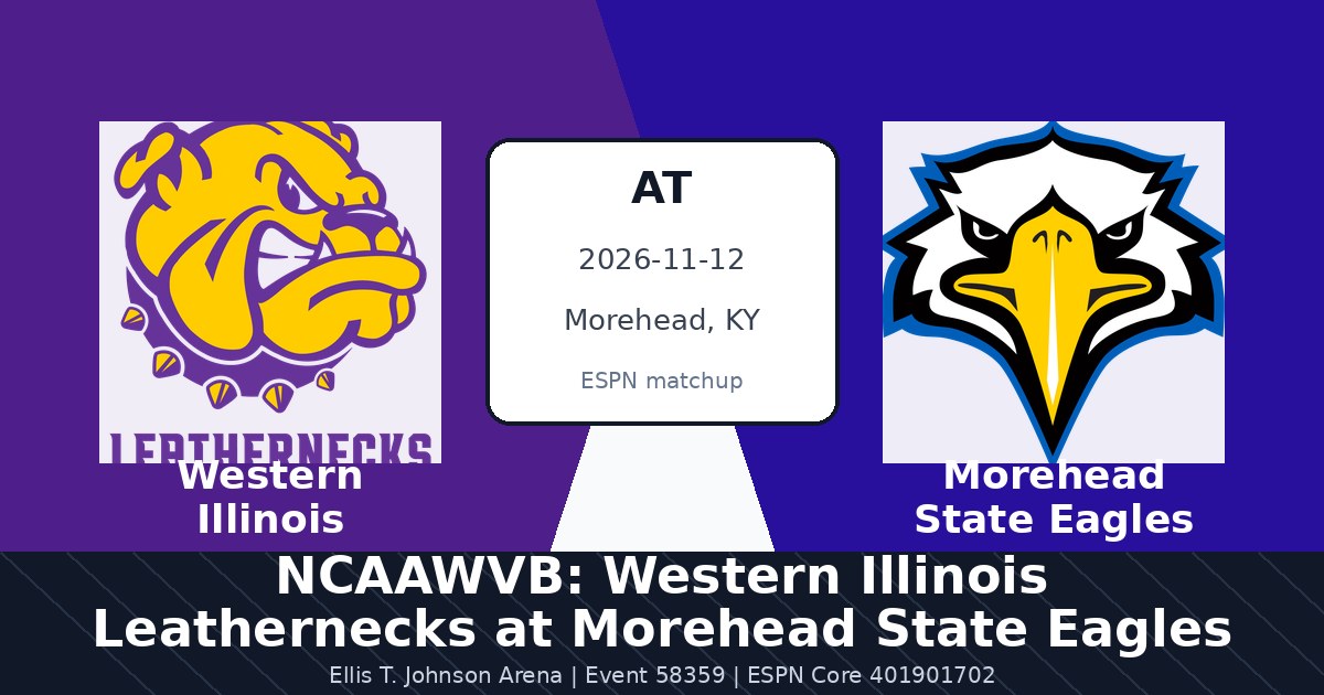 NCAAWVB: Western Illinois Leathernecks at Morehead State Eagles - Nov 12 photo in Morehead, KY
