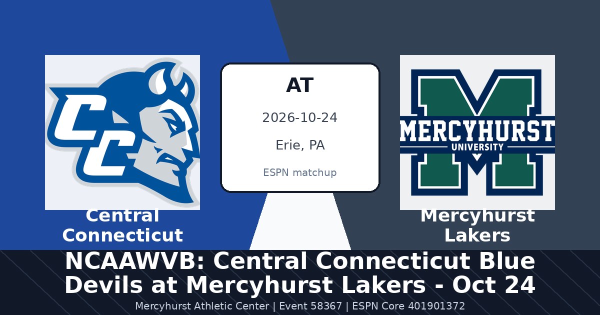 NCAAWVB: Central Connecticut Blue Devils at Mercyhurst Lakers - Oct 24 photo in Erie, PA