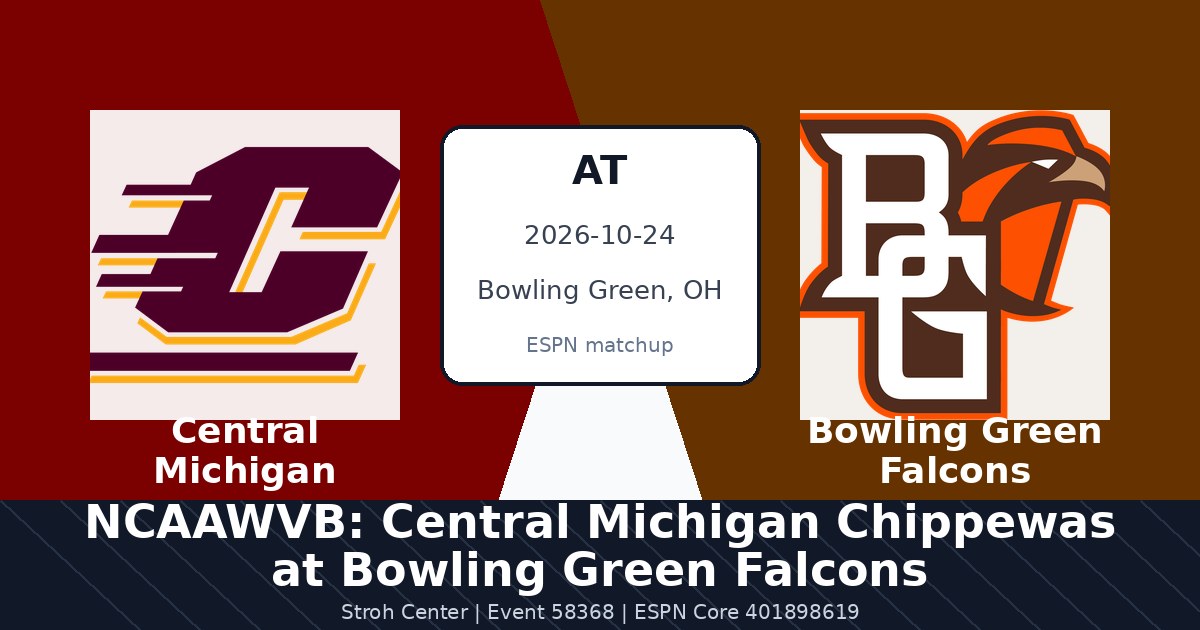 NCAAWVB: Central Michigan Chippewas at Bowling Green Falcons photo in Bowling Green, OH