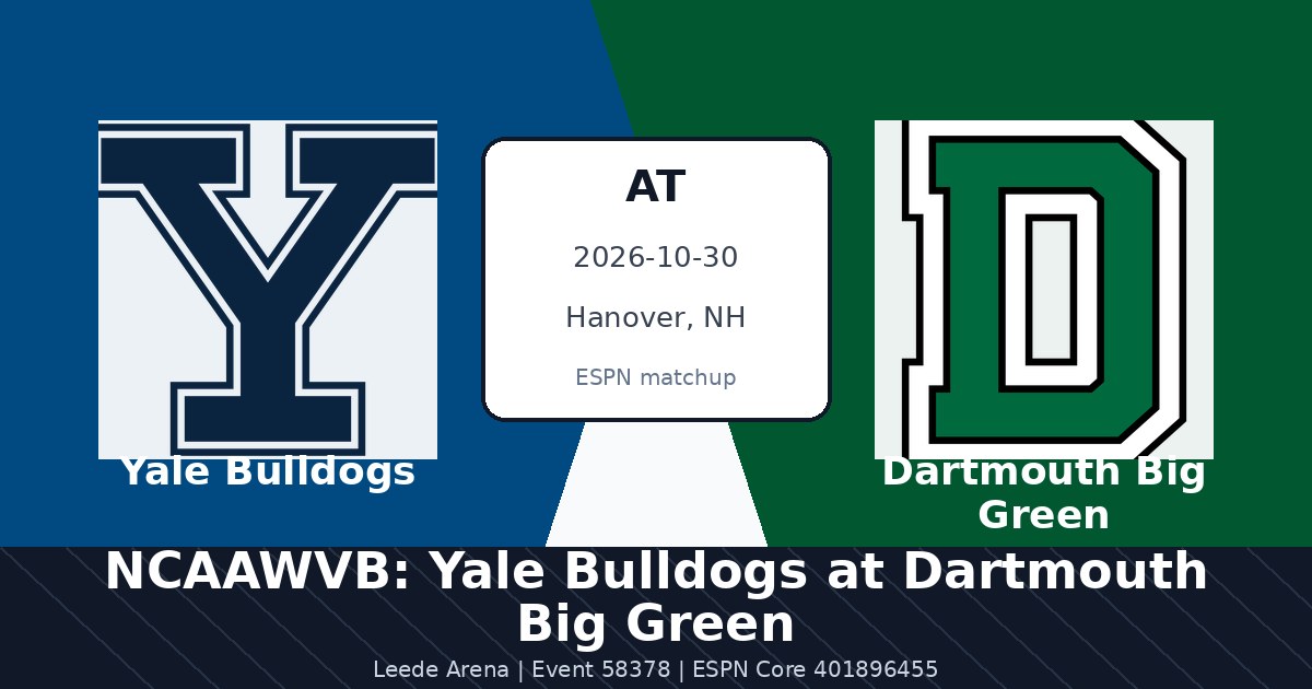 NCAAWVB: Yale Bulldogs at Dartmouth Big Green photo in Hanover, NH