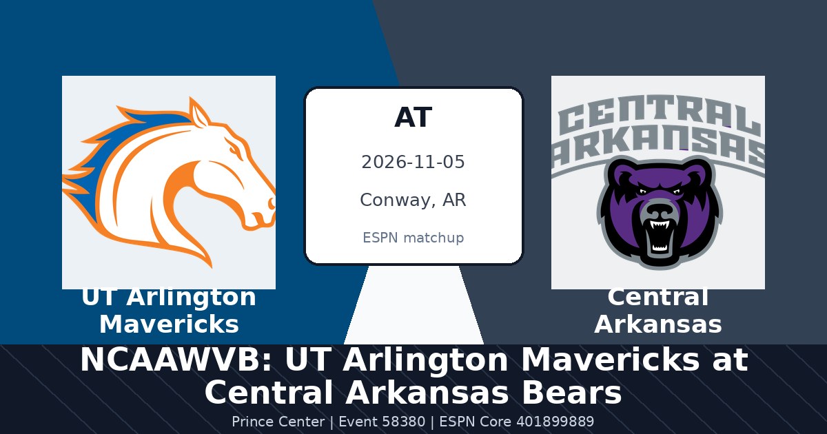 NCAAWVB: UT Arlington Mavericks at Central Arkansas Bears photo in Conway, AR