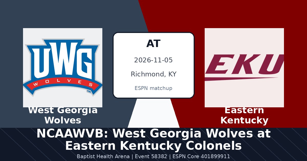 NCAAWVB: West Georgia Wolves at Eastern Kentucky Colonels photo in Richmond, KY