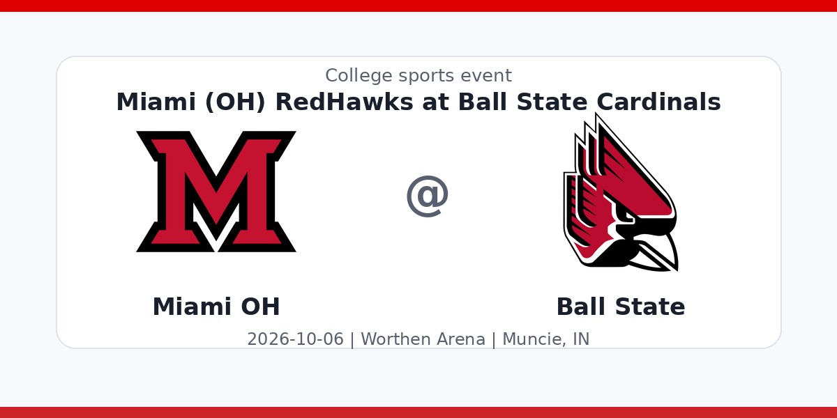 NCAAWVB: Miami (OH) RedHawks at Ball State Cardinals photo in Muncie, IN