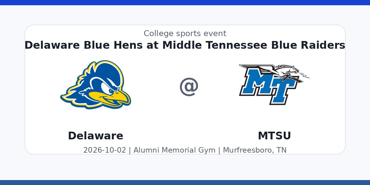 NCAAWVB: Delaware Blue Hens at Middle Tennessee Blue Raiders photo in Murfreesboro, TN