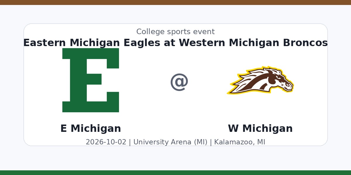 NCAAWVB: Eastern Michigan Eagles at Western Michigan Broncos in Kalamazoo, MI