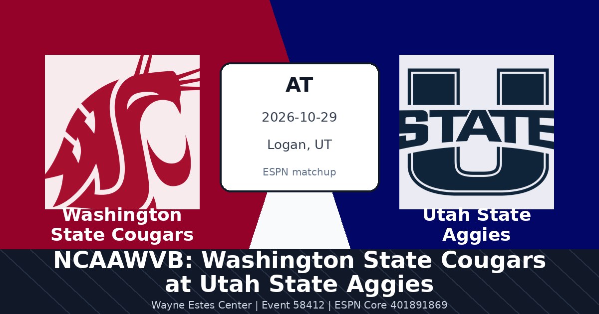 NCAAWVB: Washington State Cougars at Utah State Aggies photo in Logan, UT