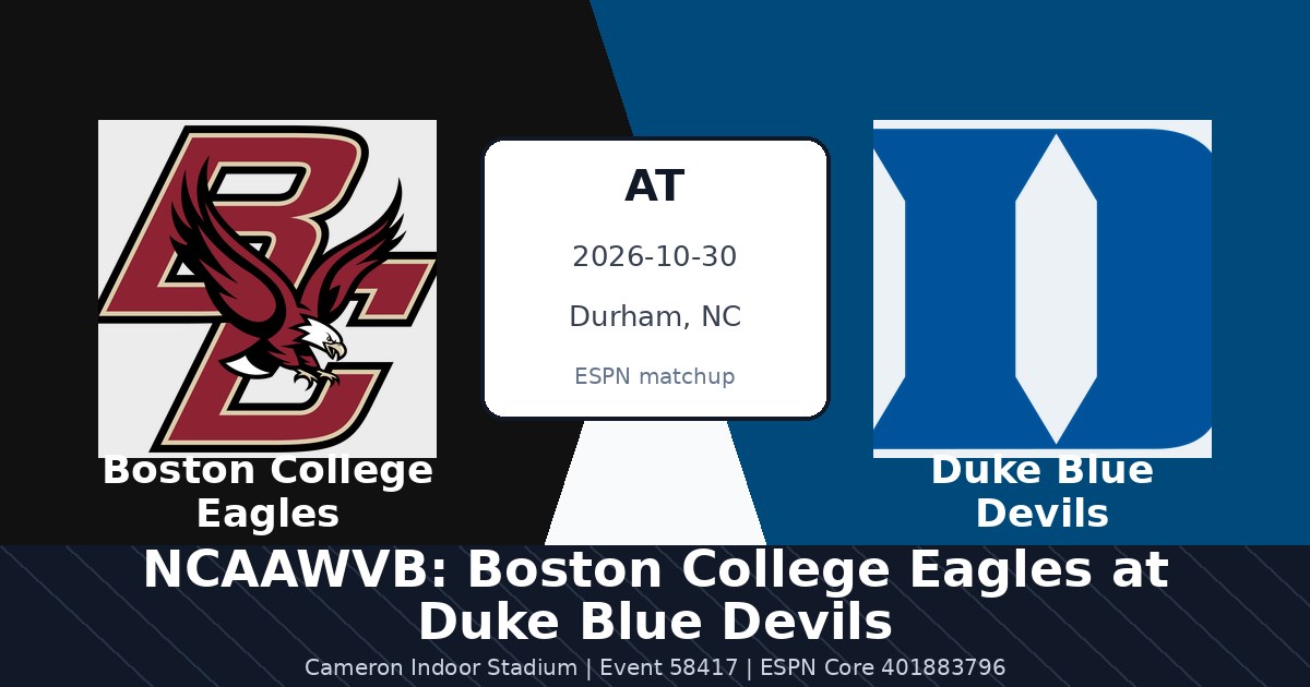 NCAAWVB: Boston College Eagles at Duke Blue Devils photo in Durham, NC