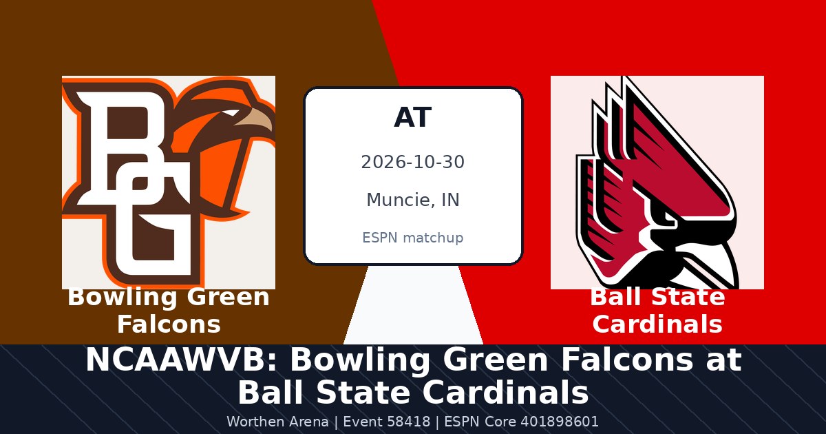 NCAAWVB: Bowling Green Falcons at Ball State Cardinals photo in Muncie, IN