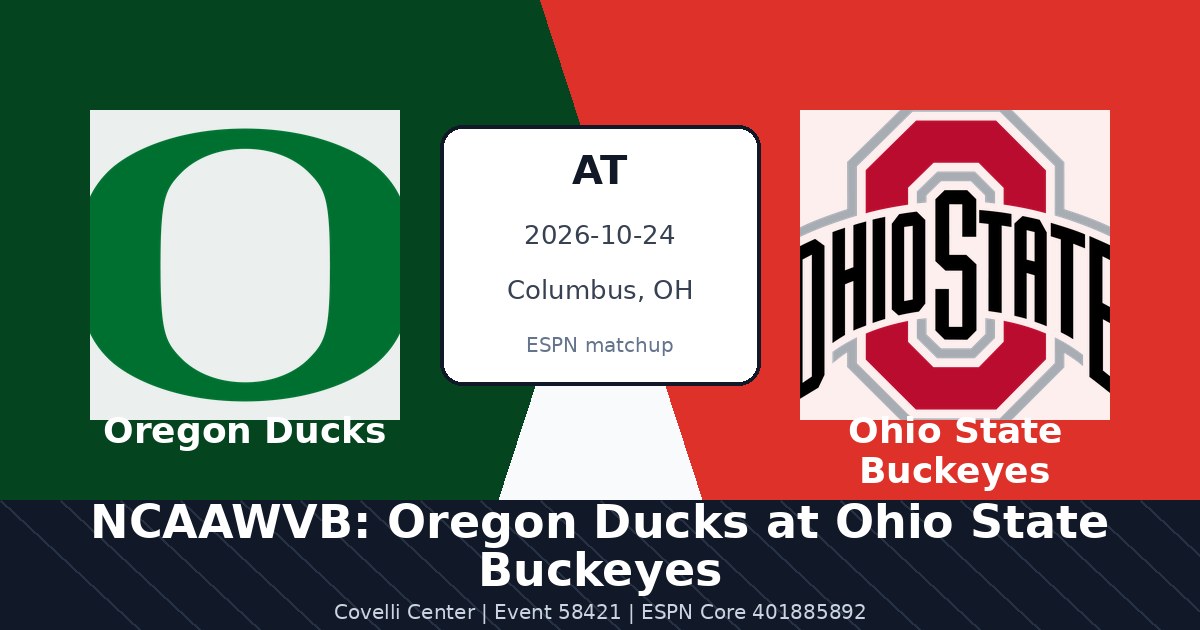 NCAAWVB: Oregon Ducks at Ohio State Buckeyes — sports in Columbus, OH