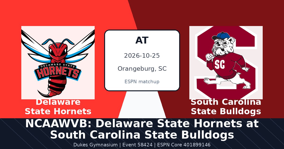 NCAAWVB: Delaware State Hornets at South Carolina State Bulldogs photo in Orangeburg, SC