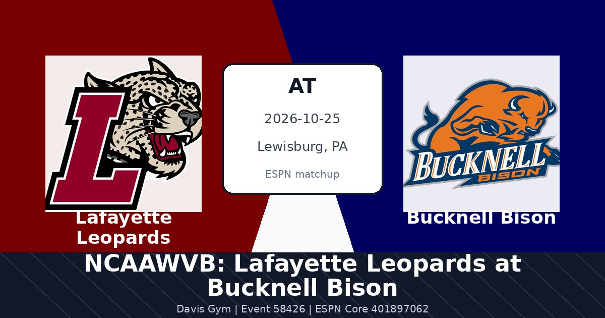 NCAAWVB: Lafayette Leopards at Bucknell Bison photo in Lewisburg, PA