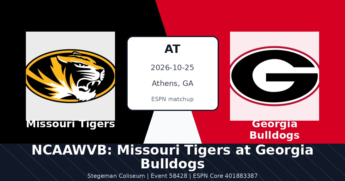 NCAAWVB: Missouri Tigers at Georgia Bulldogs photo in Athens, GA