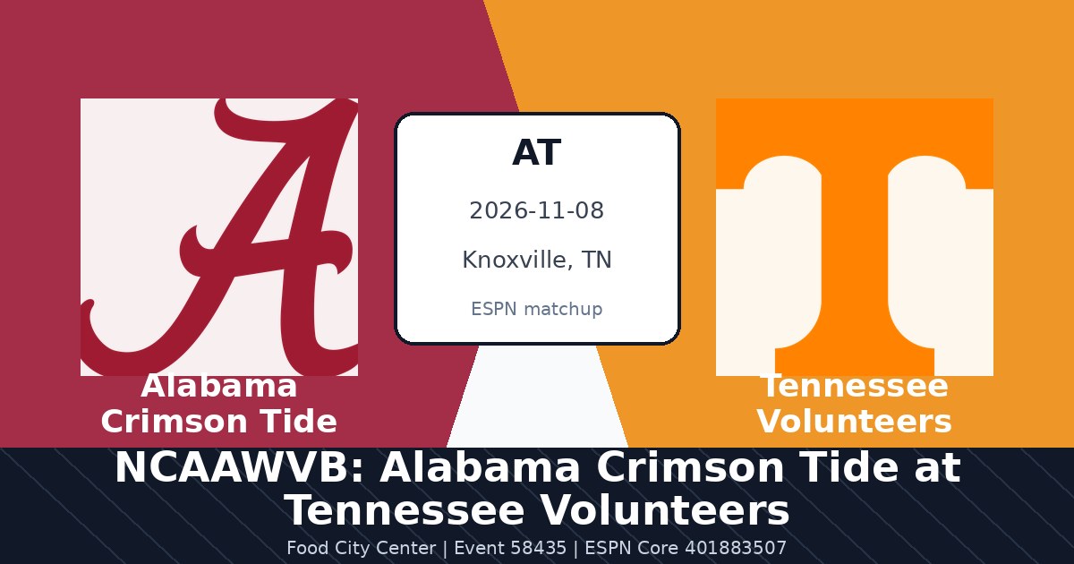NCAAWVB: Alabama Crimson Tide at Tennessee Volunteers photo in Knoxville, TN