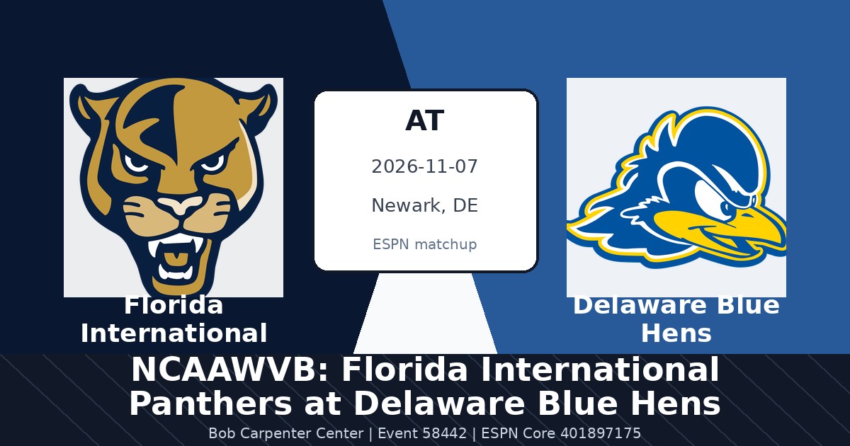 NCAAWVB: Florida International Panthers at Delaware Blue Hens photo in Newark, DE