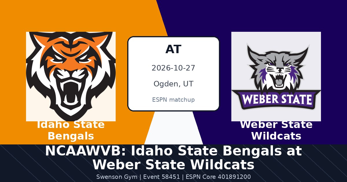 NCAAWVB: Idaho State Bengals at Weber State Wildcats photo in Ogden, UT