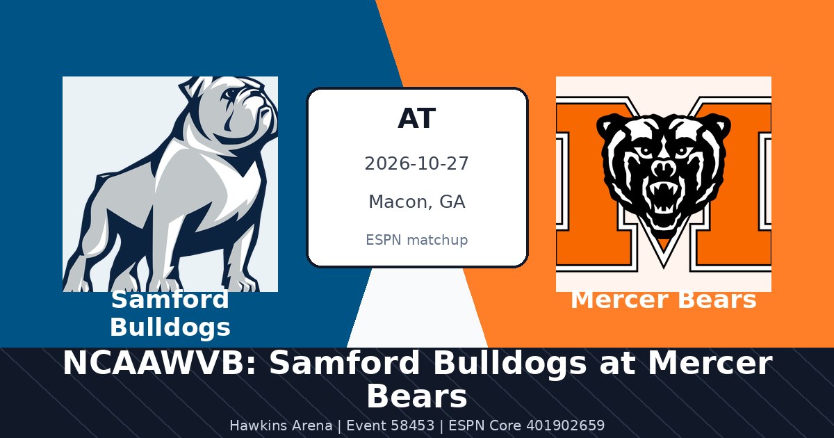 NCAAWVB: Samford Bulldogs at Mercer Bears photo in Macon, GA