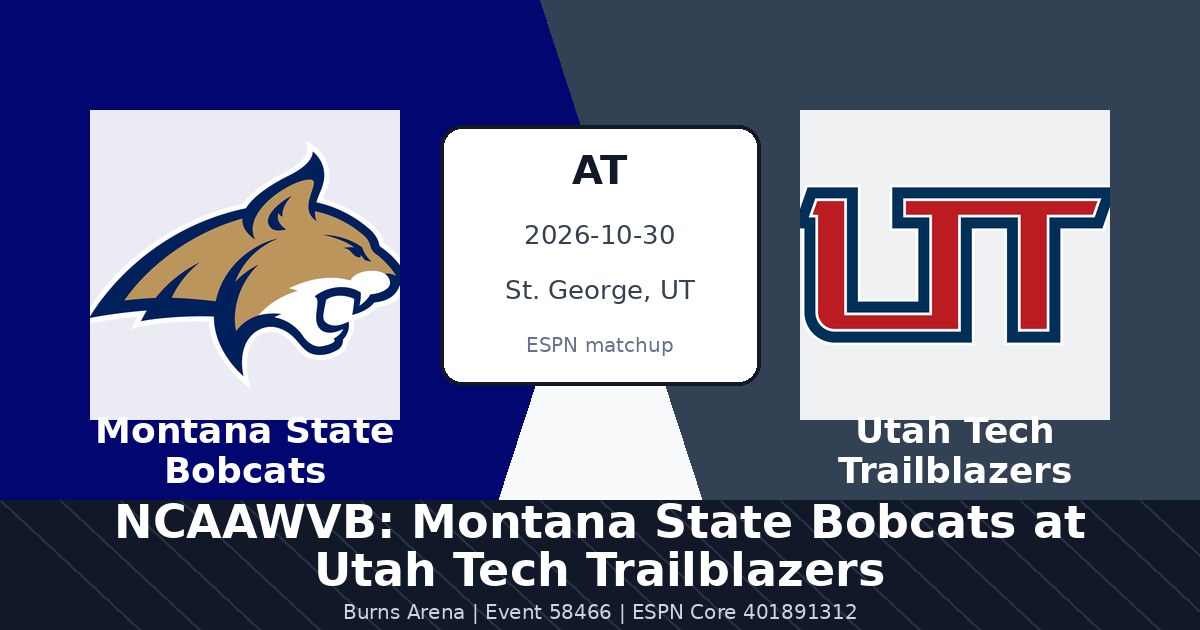 NCAAWVB: Montana State Bobcats at Utah Tech Trailblazers photo in St. George, UT