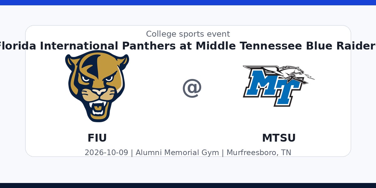 NCAAWVB: Florida International Panthers at Middle Tennessee Blue Raiders photo in Murfreesboro, TN