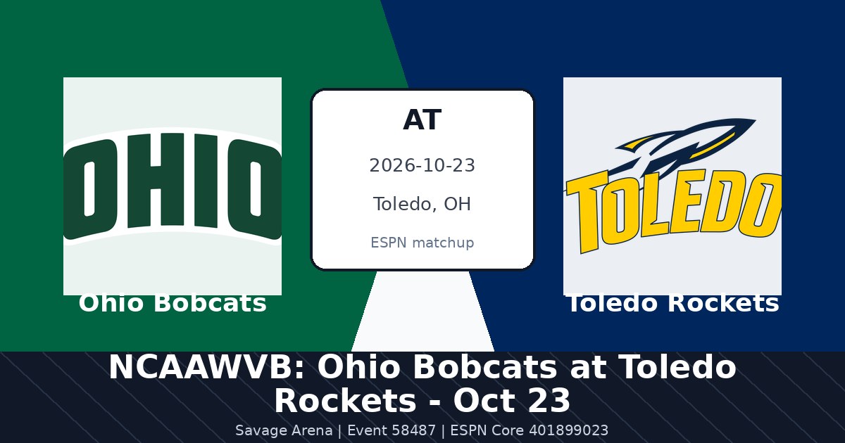 NCAAWVB: Ohio Bobcats at Toledo Rockets - Oct 23 photo in Toledo, OH