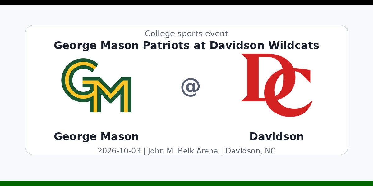 NCAAWVB: George Mason Patriots at Davidson Wildcats photo in Davidson, NC