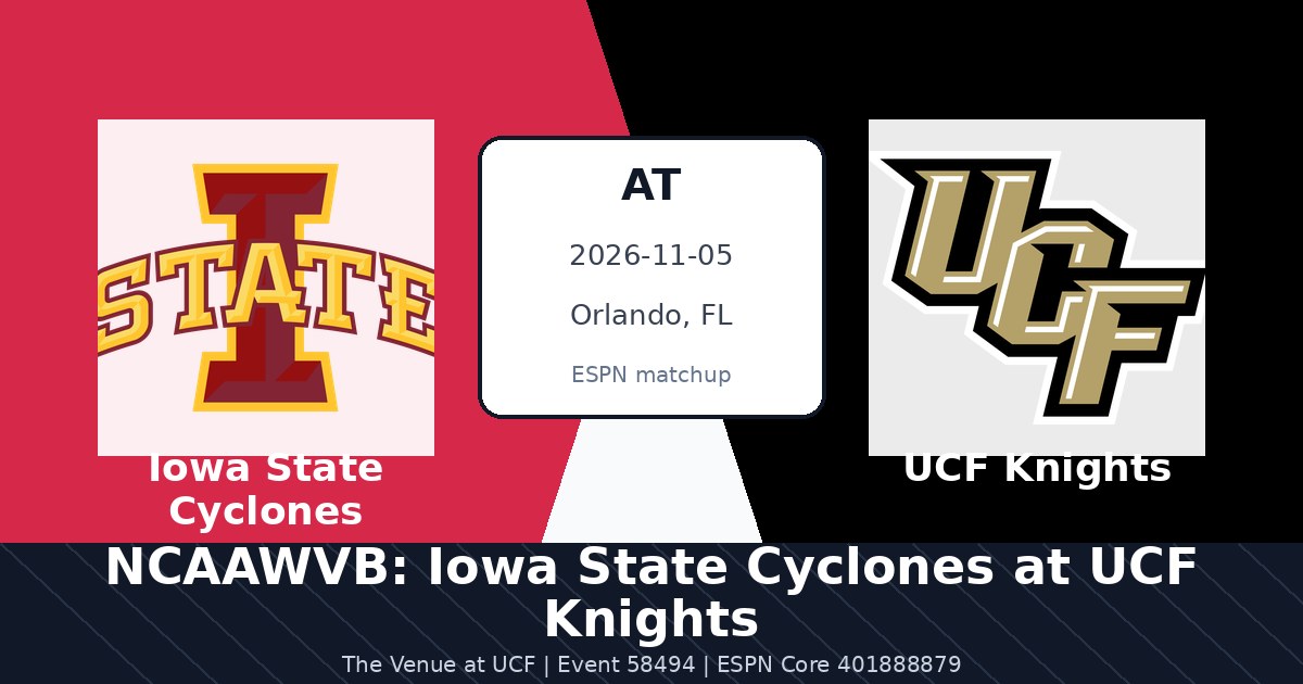 NCAAWVB: Iowa State Cyclones at UCF Knights photo in Orlando, FL