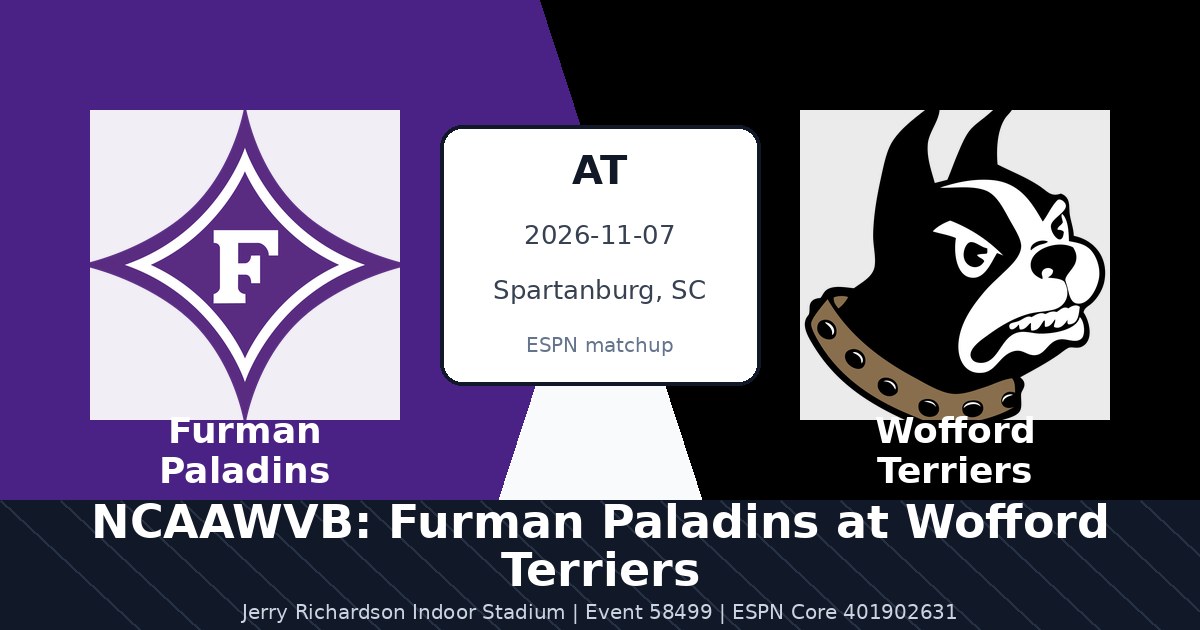 NCAAWVB: Furman Paladins at Wofford Terriers photo in Spartanburg, SC