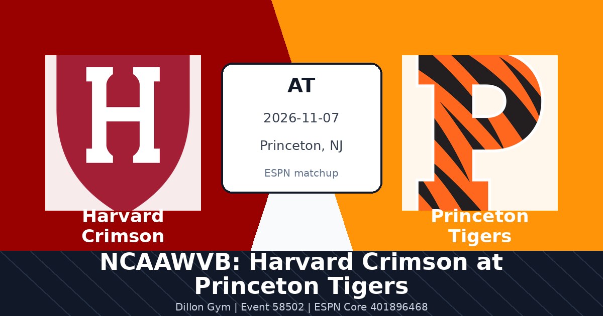 NCAAWVB: Harvard Crimson at Princeton Tigers photo in Princeton, NJ