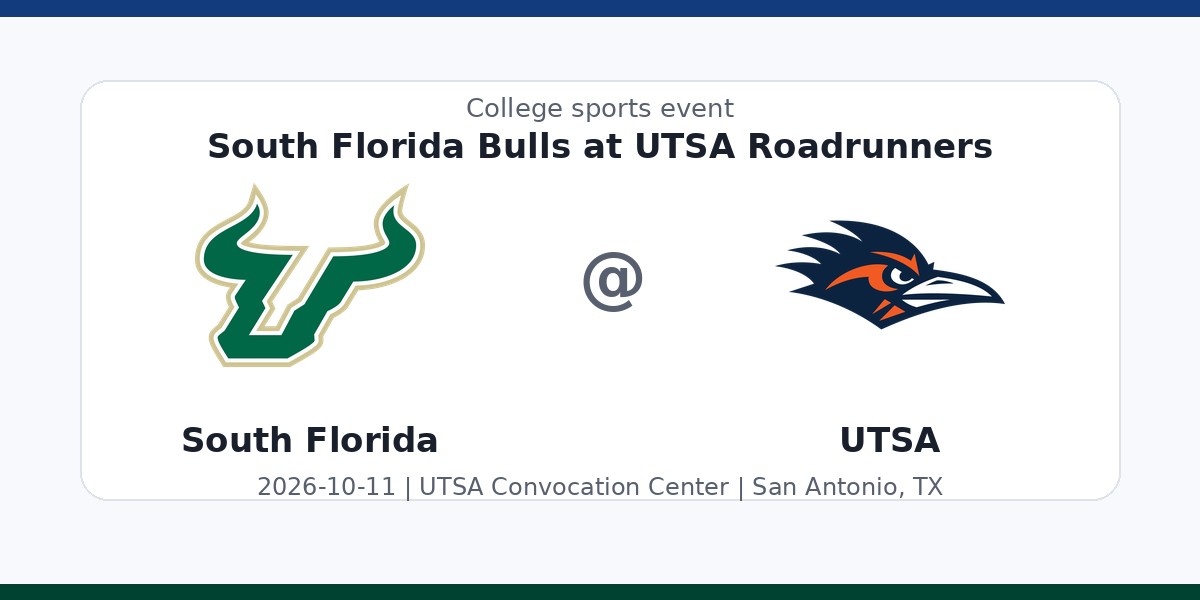 NCAAWVB: South Florida Bulls at UTSA Roadrunners — sports in San Antonio, TX