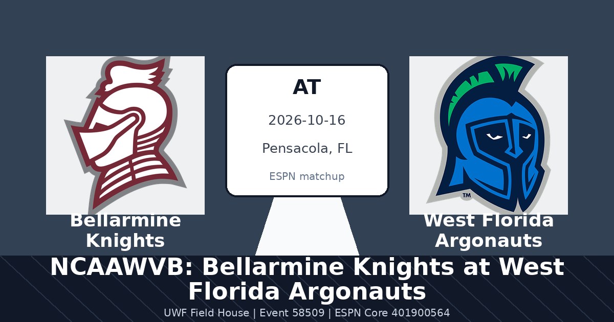 NCAAWVB: Bellarmine Knights at West Florida Argonauts photo in Pensacola, FL