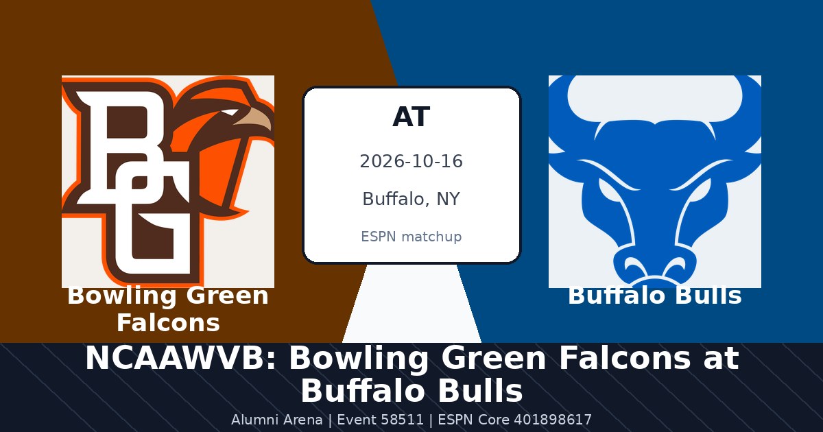 NCAAWVB: Bowling Green Falcons at Buffalo Bulls photo in Buffalo, NY