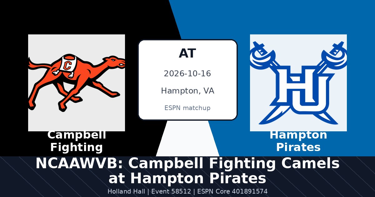 NCAAWVB: Campbell Fighting Camels at Hampton Pirates photo in Hampton, VA