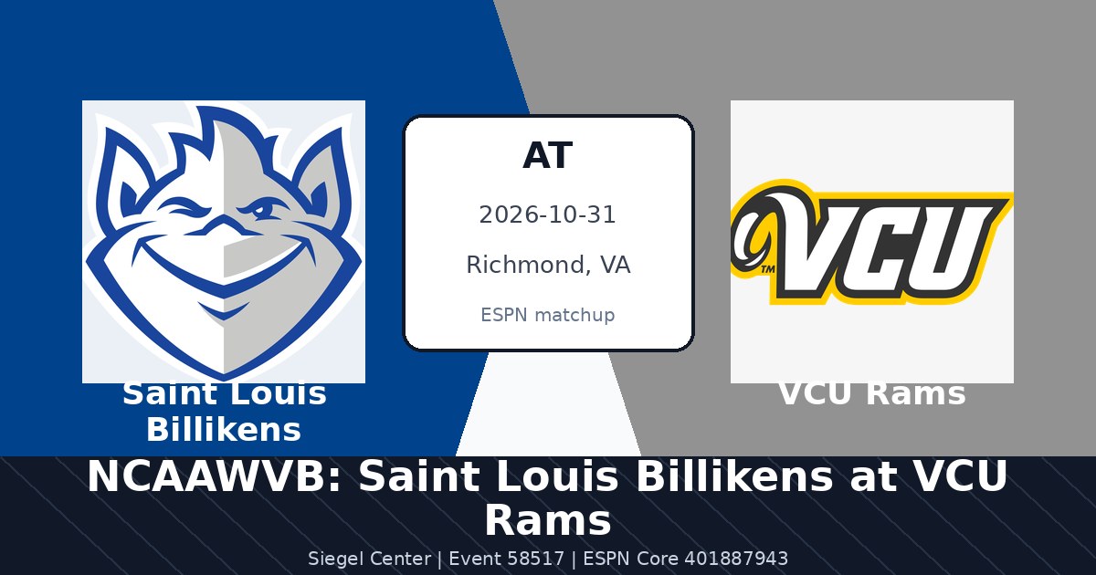 NCAAWVB: Saint Louis Billikens at VCU Rams photo in Richmond, VA